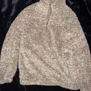 Sherpa 3/4 zip oversized